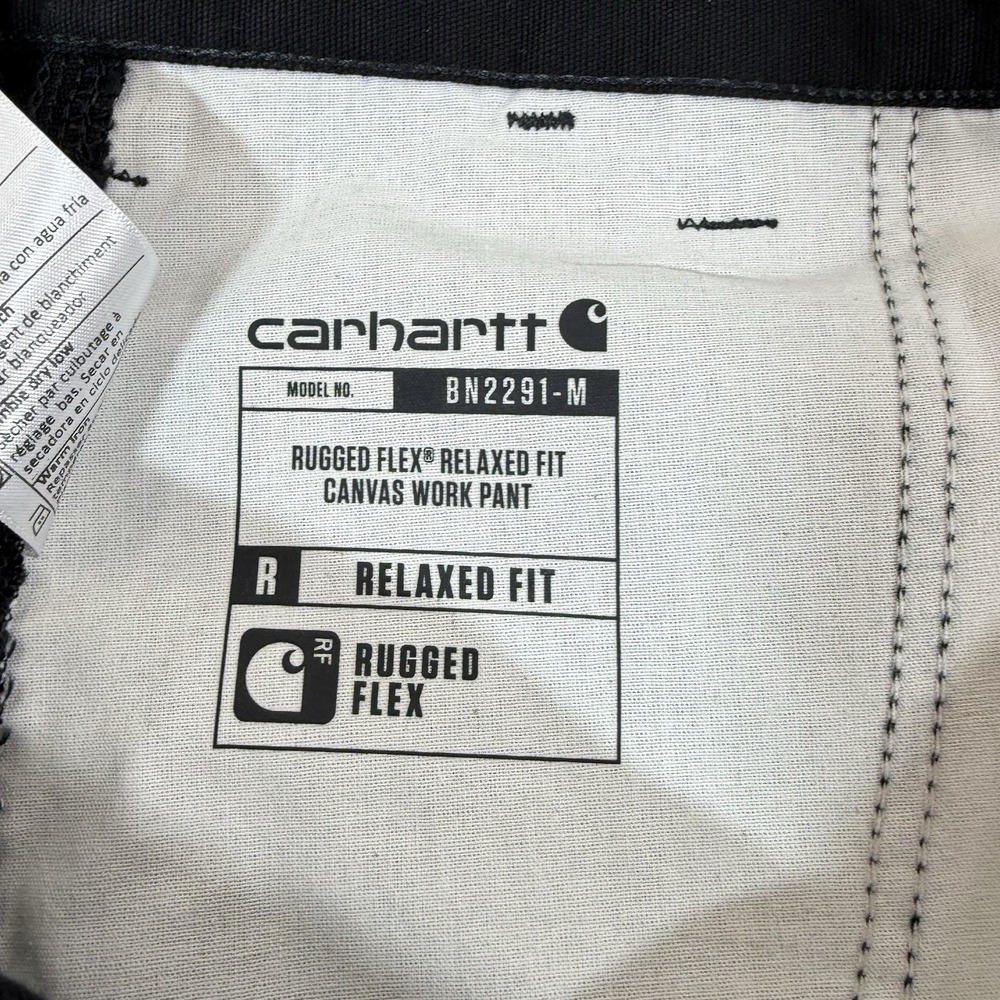 Carhartt Rigby Pants Relaxed Fit Straight Leg Mens 34X36 Black Work Dungaree NEW - Picture 6 of 10
